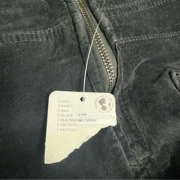 NWT Free People In My Feelings Black Velvet Crop Slim Flare Boho Pants Size XS - Picture 10 of 13